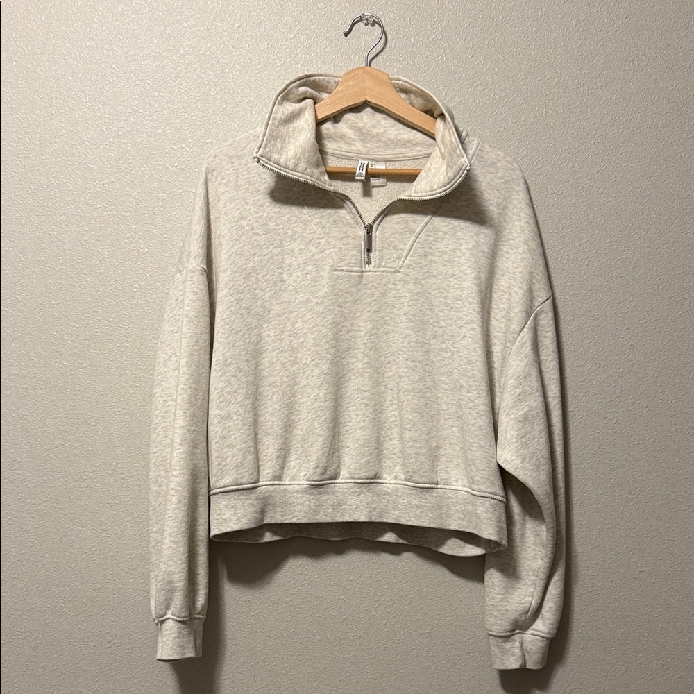 H&M Gray Quarter-Zip Pullover